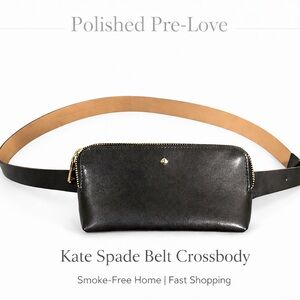 Kate Spade New York Black Leather Belt Bag / Crossbody